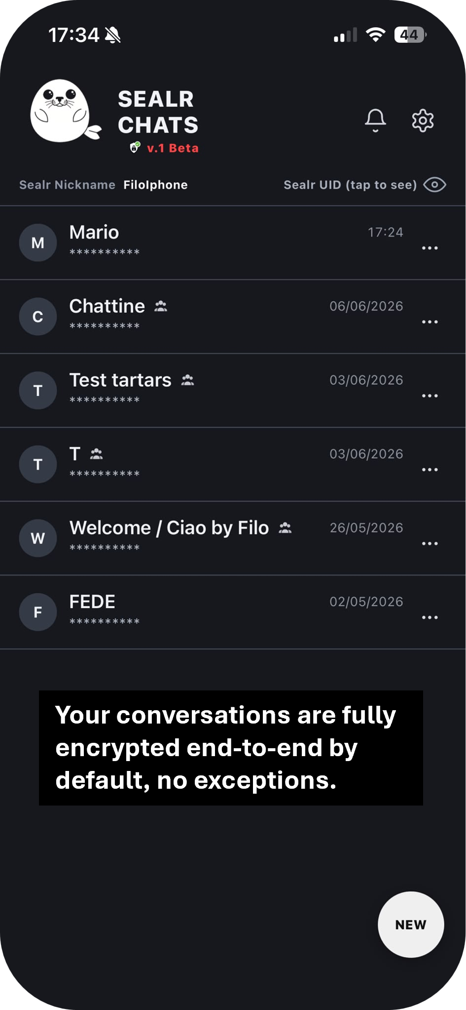 Conversations list
